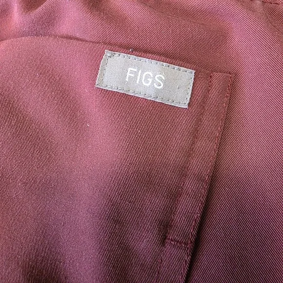 FIGS Zamora Jogger Scrub Pants Womens Large Burgundy Maroon FIONx W18SW2005 - Picture 4 of 8